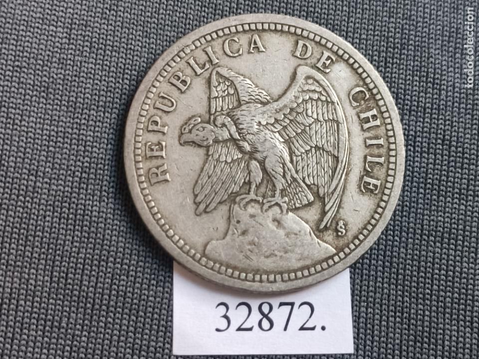 Monedas antiguas de Am&eacute;rica: Chile 1 peso 1933 - Foto 1