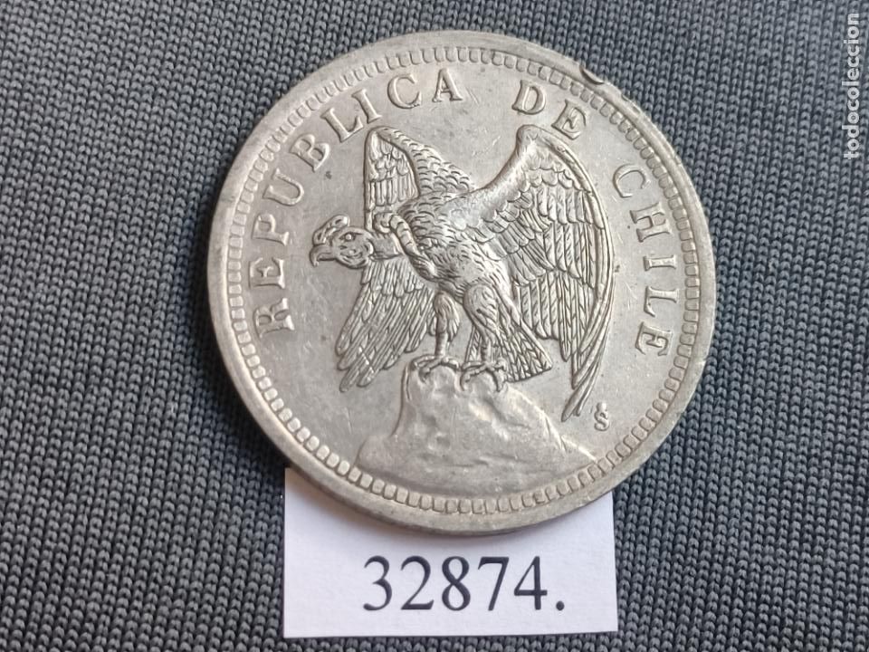 Monedas antiguas de Am&eacute;rica: Chile 1 peso 1933 - Foto 1
