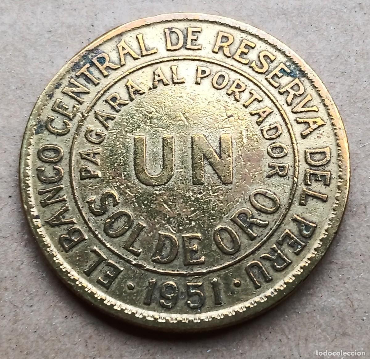 Monedas antiguas de Am&eacute;rica: PERU - 1 SOL 1951 BC - Foto 2