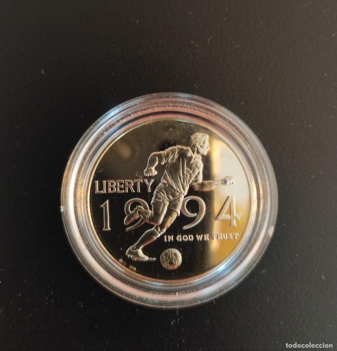 Monedas antiguas de Am&eacute;rica: MEDIO DOLLAR USA 1994 PROOF CU-NI , EN CAPSULA &rdquo; WORLD CUP USA 94 &rdquo;