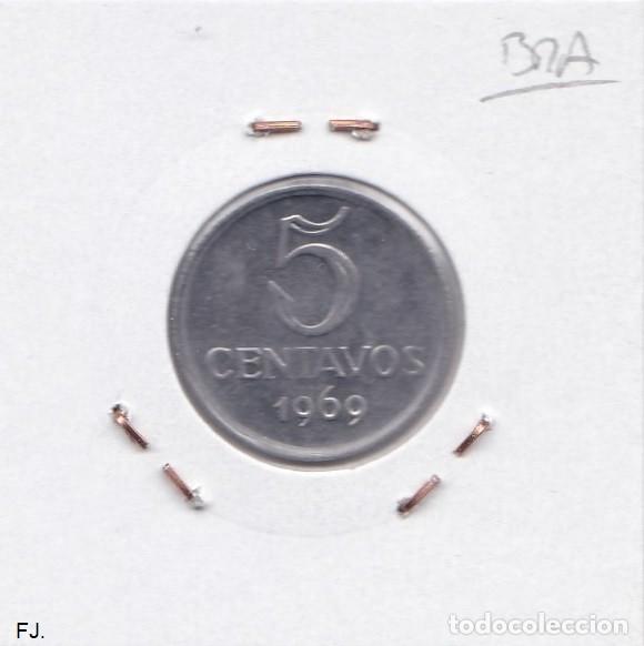 Monedas antiguas de Am&eacute;rica: Moneda 5 Centavos 1969 Brasil. Mbc. - Foto 2