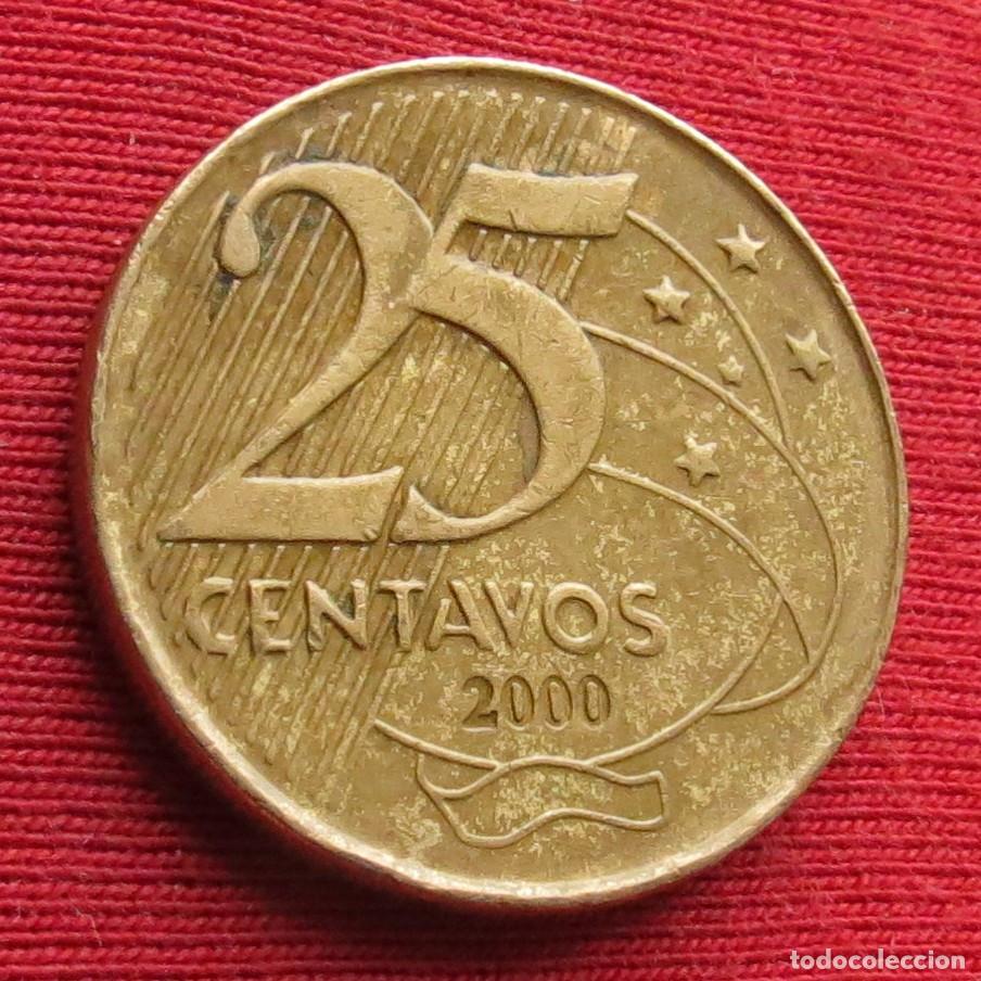 Monedas antiguas de Am&eacute;rica: Brasil 25 centavos 2000 KM# 650 Lt 577 - Foto 1