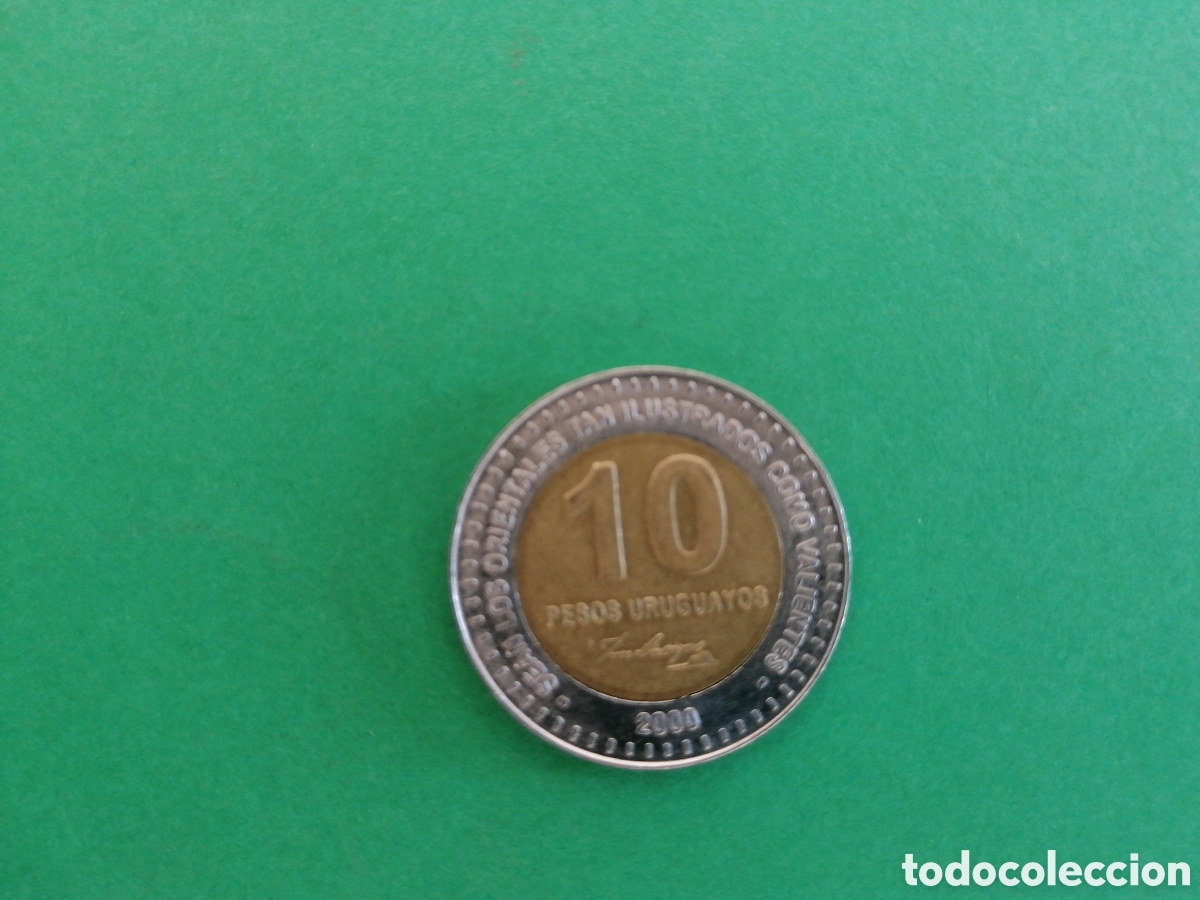 Monedas antiguas de Am&eacute;rica: 10 pesos de Uruguay 2000 - Foto 2