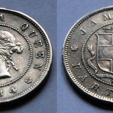 Monedas antiguas de América: JAMAICA - 1 FARTHING -1884 - CUPRO/NIQUEL - E.B.C++