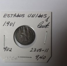 Monedas antiguas de América: MONEDA DE 1 CENTAVO DE 1901 KM 90A ESTADOS UNIDOS EN MBC+