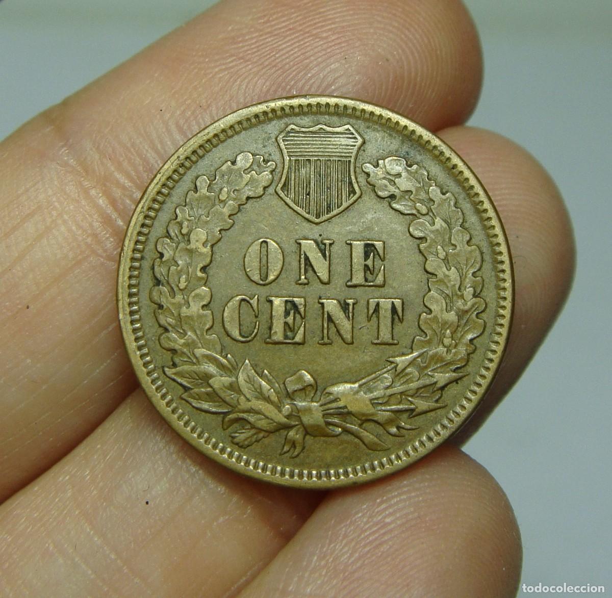 Monedas antiguas de Am&eacute;rica: 1 Cent. U.S.A - 1874 (rara) - Foto 3