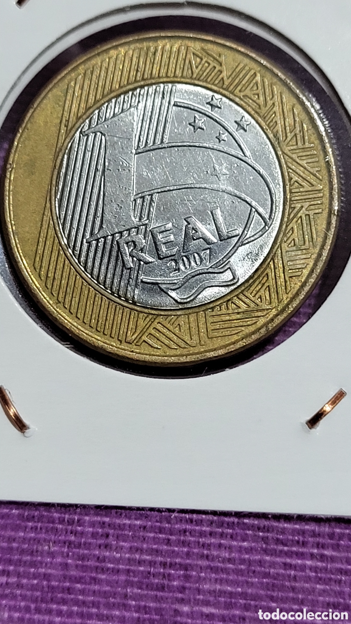 Monedas antiguas de Am&eacute;rica: Moneda 1 real Brasil - Foto 2