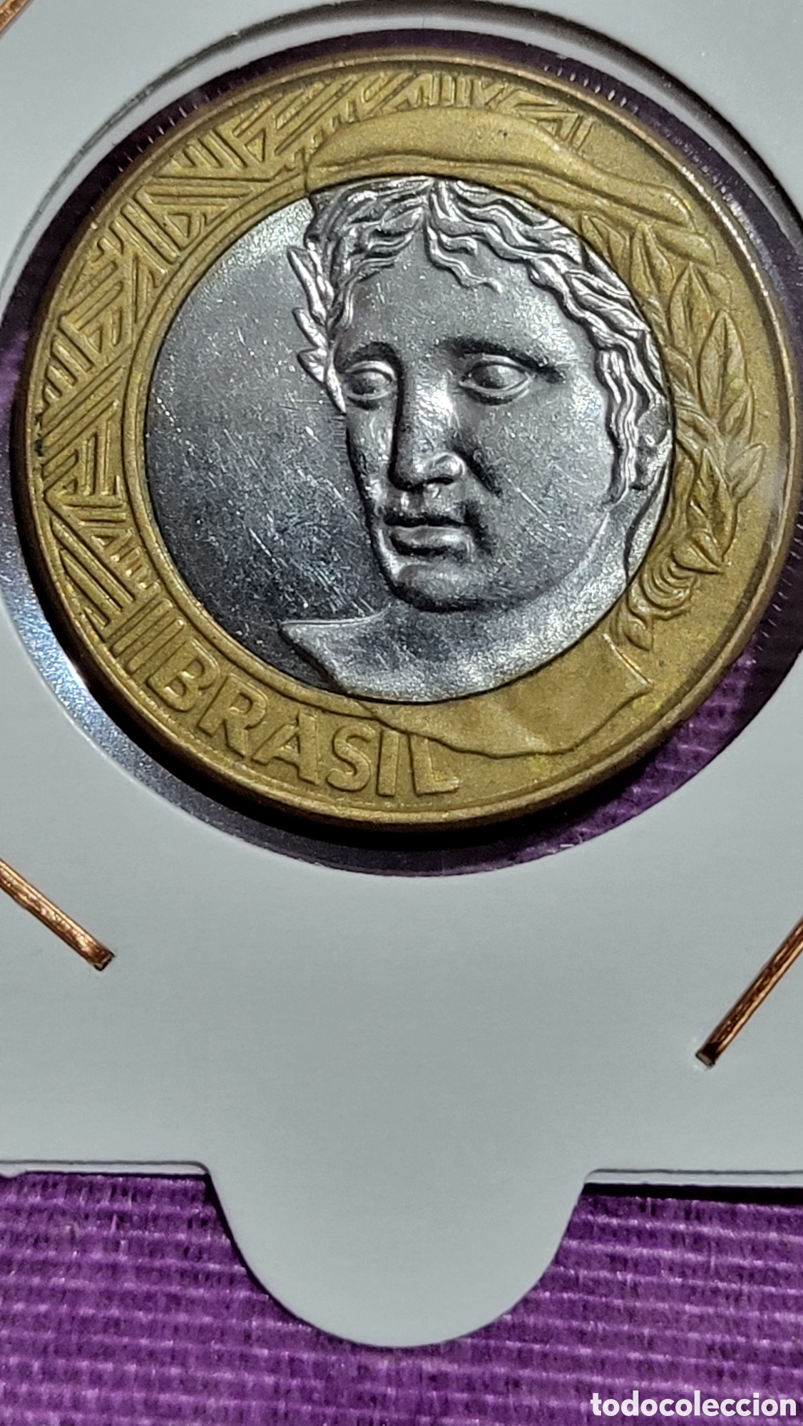Monedas antiguas de Am&eacute;rica: Moneda 1 real Brasil - Foto 1
