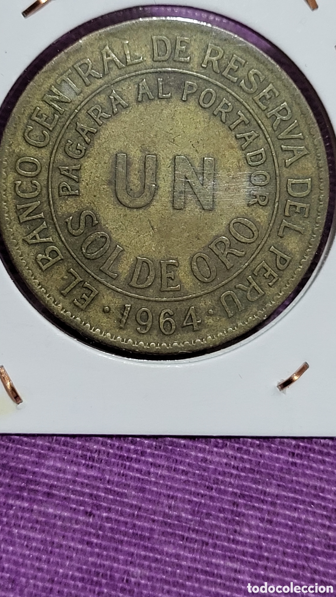 Monedas antiguas de Am&eacute;rica: Moneda un sol de oro Per&uacute; - Foto 2