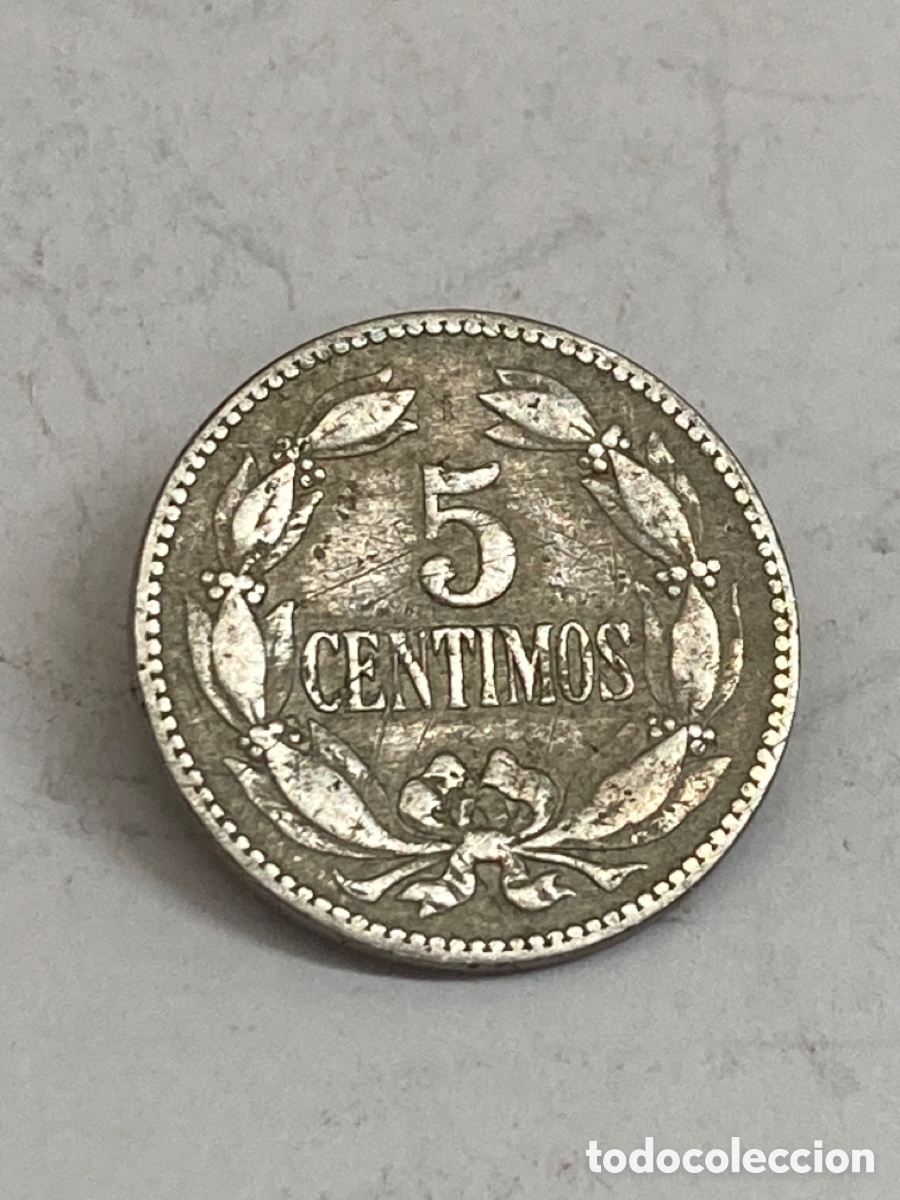 Monedas antiguas de Am&eacute;rica: Moneda de 5 c&eacute;ntimos 1938 M21 - Foto 1