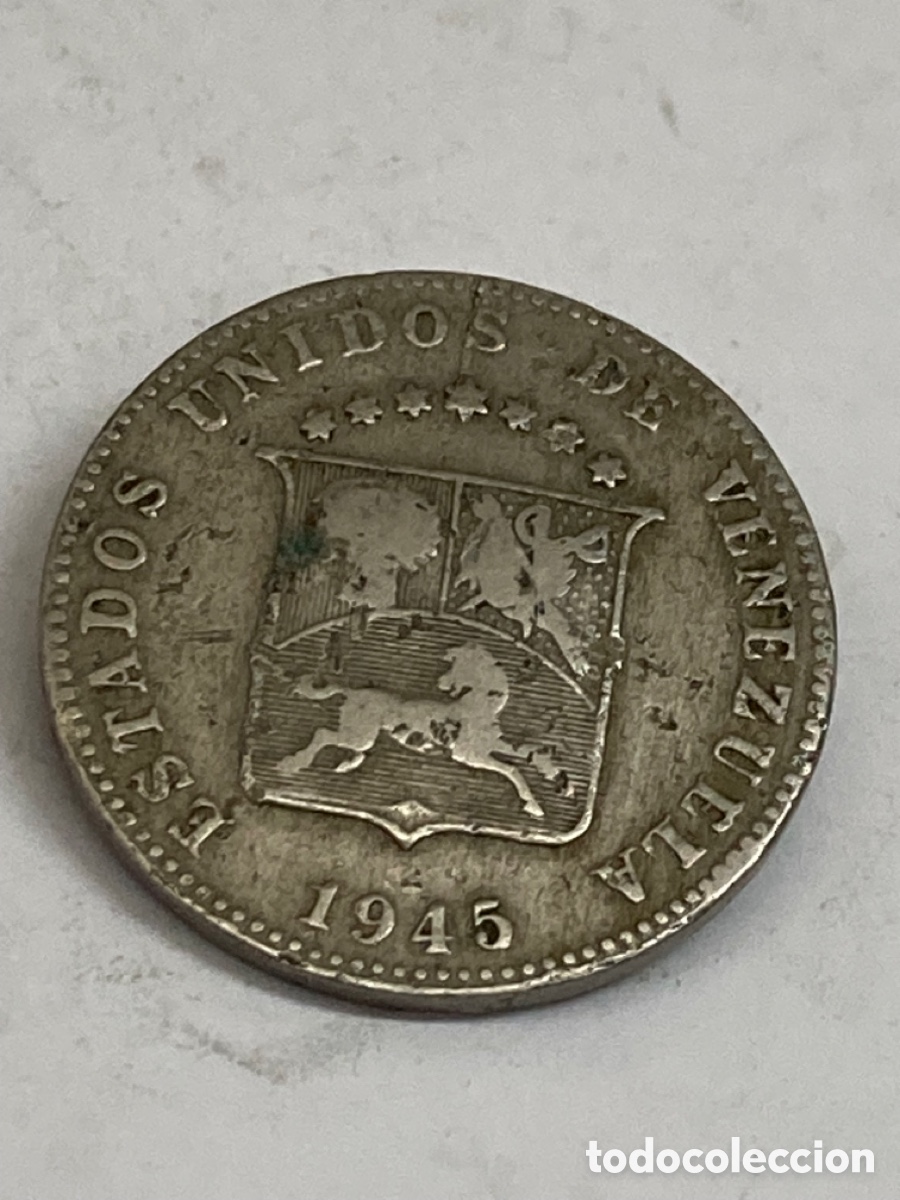 Monedas antiguas de Am&eacute;rica: Moneda 12 1/2 c&eacute;ntimos 1945 M21 - Foto 2