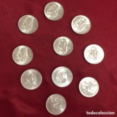 Monedas antiguas de América: SÚPER LOTE 10 MONEDAS PLATA DE MÉXICO 270,2 GRAMOS