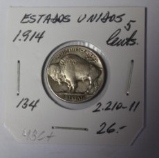 Monedas antiguas de América: ESTADOS UNIDOS 5 CENTAVOS DE 1914 KM 134 EN MBC+