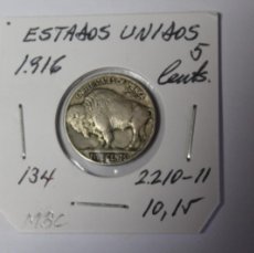 Monedas antiguas de América: ESTADOS UNIDOS 5 CENTAVOS DE 1916 KM 134 EN MBC