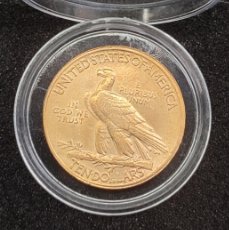 Monedas antiguas de América: 1933 CABEZA DE INDIA DE ORO DE EE.UU. $10 ÁGUILA AMÉRICA MONEDA ÚNICA CI