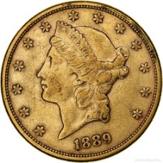 Monedas antiguas de América: [#1162411] MONEDA, ESTADOS UNIDOS, LIBERTY HEAD, $20, DOUBLE EAGLE, 1889, U.S. MINT, SAN