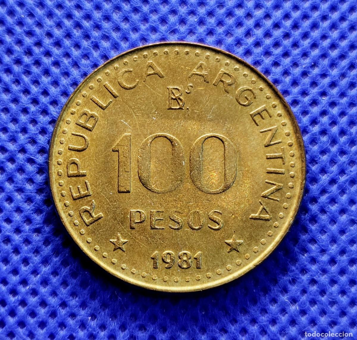 Monedas antiguas de Am&eacute;rica: Argentina 100 pesos 1981 - Foto 1