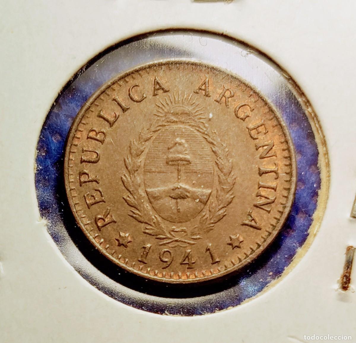 Monedas antiguas de Am&eacute;rica: Argentina 1 centavo 1941 - Foto 1