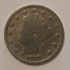 Monedas antiguas de América: MONEDA FIVE CENTS EEUU 1910