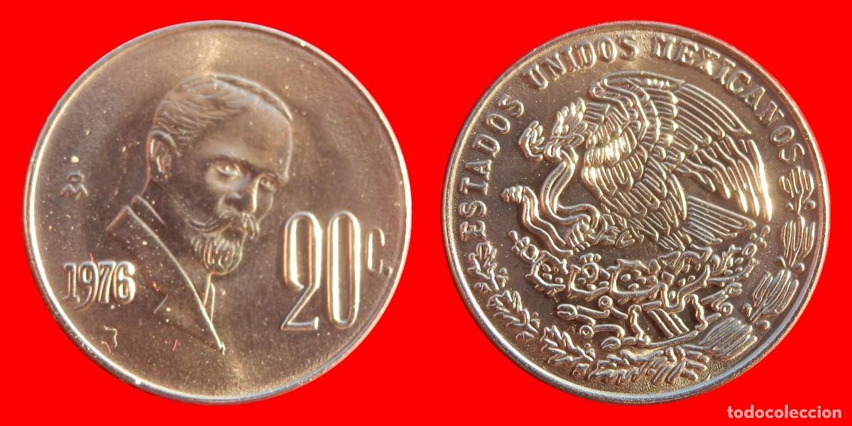 Monedas antiguas de Am&eacute;rica: 20 CENTAVOS 1976 MEXICO-97558 - Foto 1