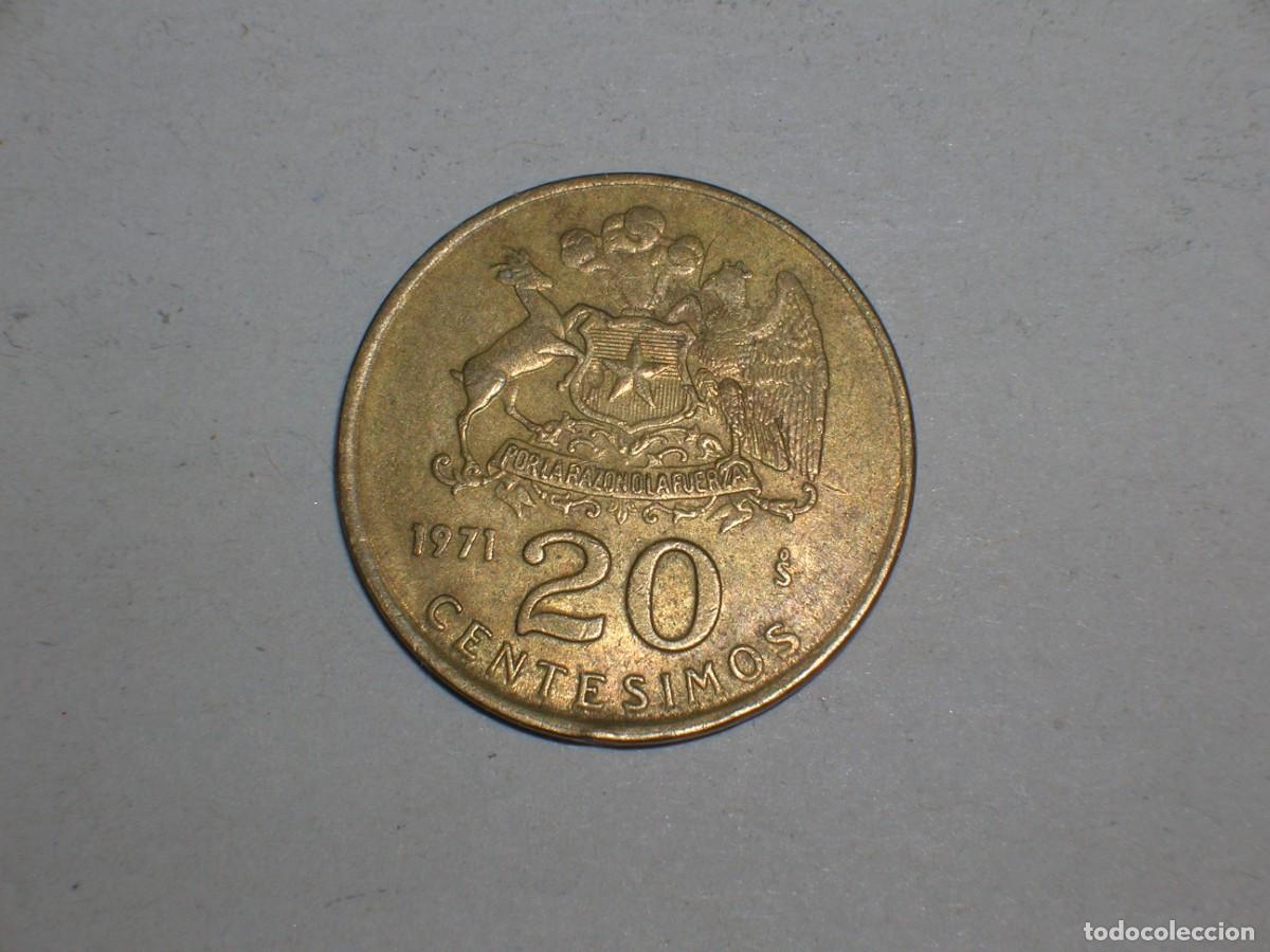 Monedas antiguas de Am&eacute;rica: CHILE 20 centesimos 1971 (16164) - Foto 2