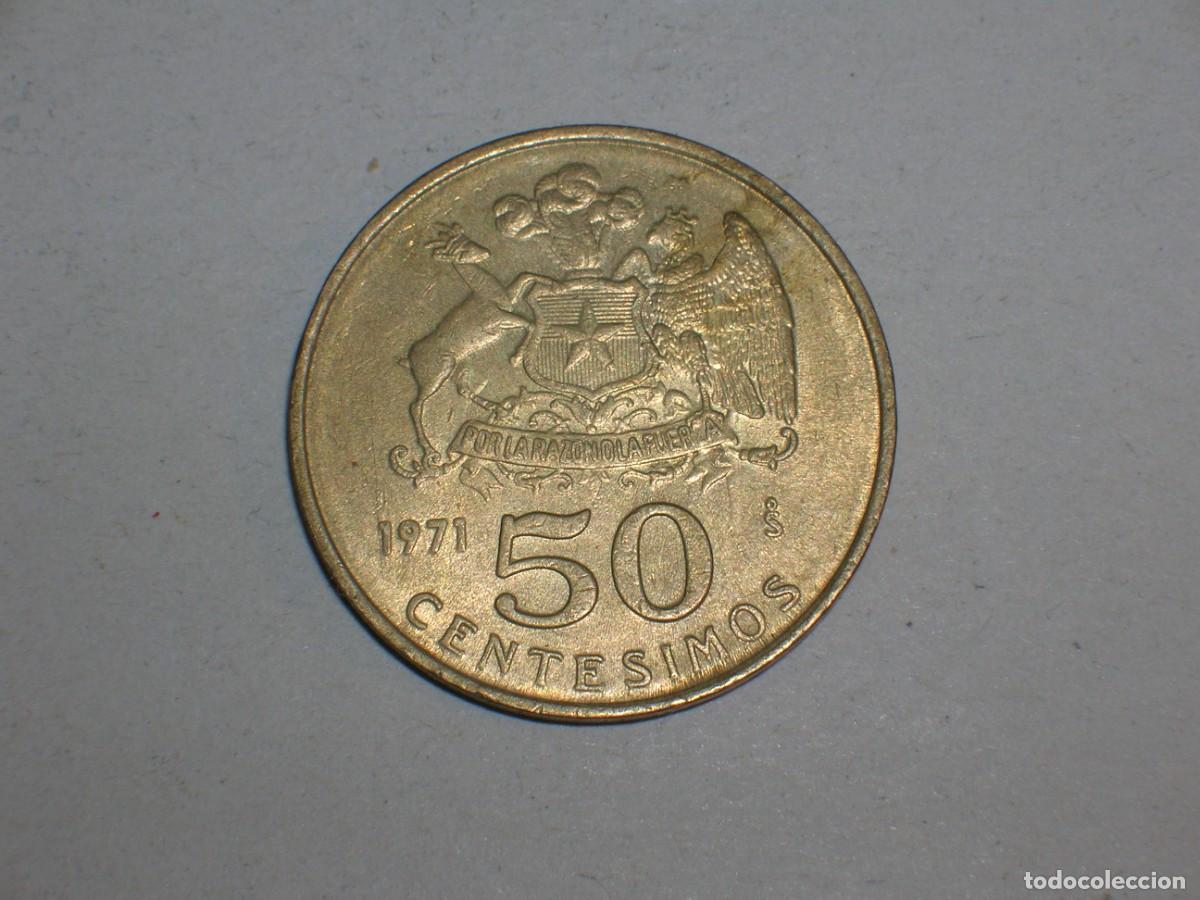 Monedas antiguas de Am&eacute;rica: CHILE 50 centesimos 1971 (16165) - Foto 2
