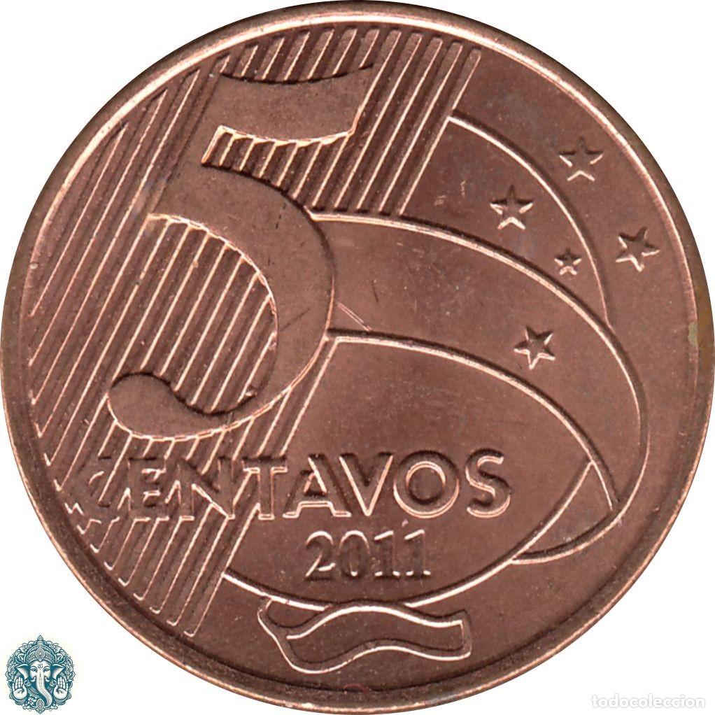 Monedas antiguas de Am&eacute;rica: BRASIL 5 Centavos 2011 KM#648 - Foto 2