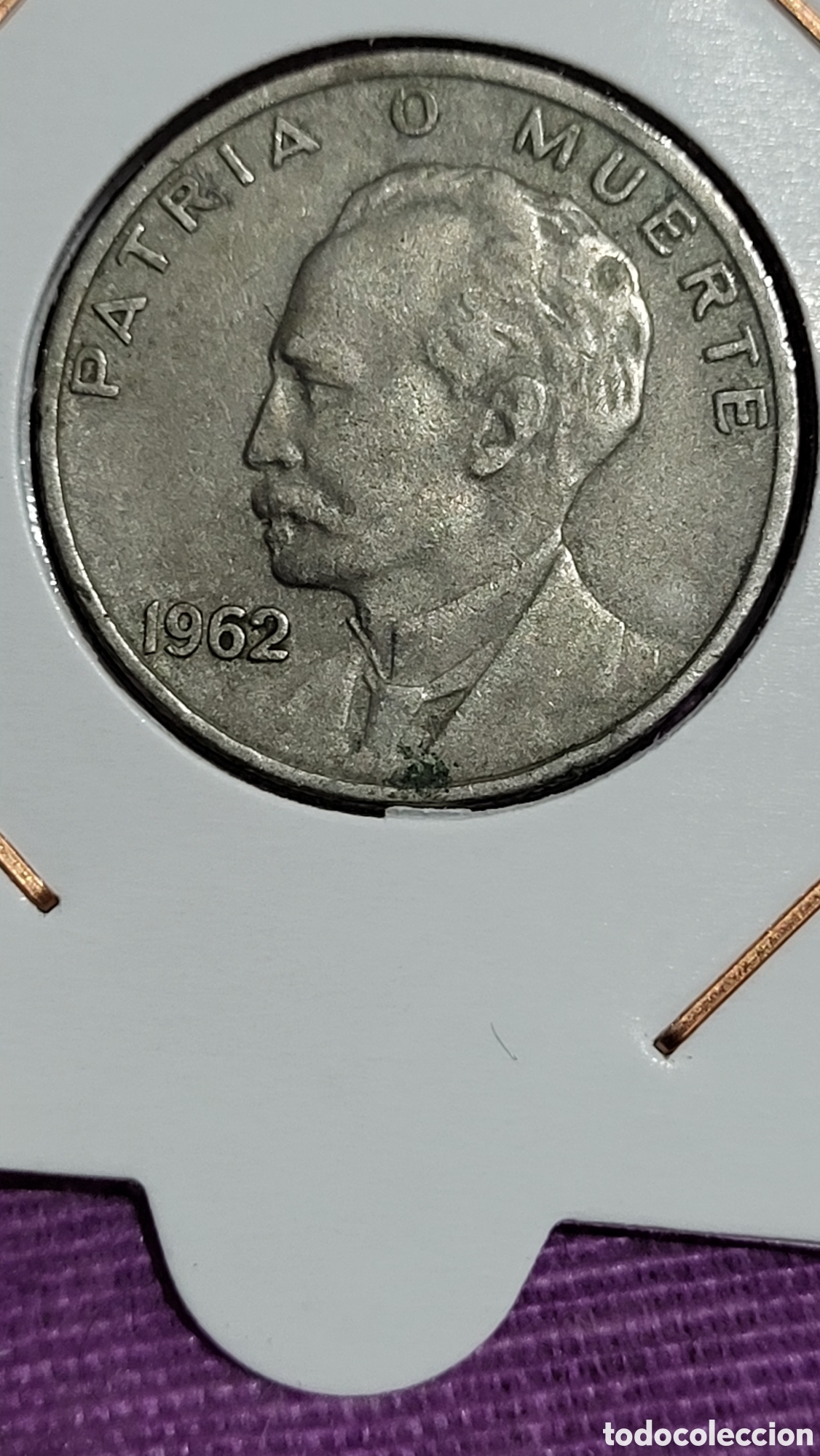 Monedas antiguas de Am&eacute;rica: Moneda 20 centavos Cuba 1962 - Foto 1