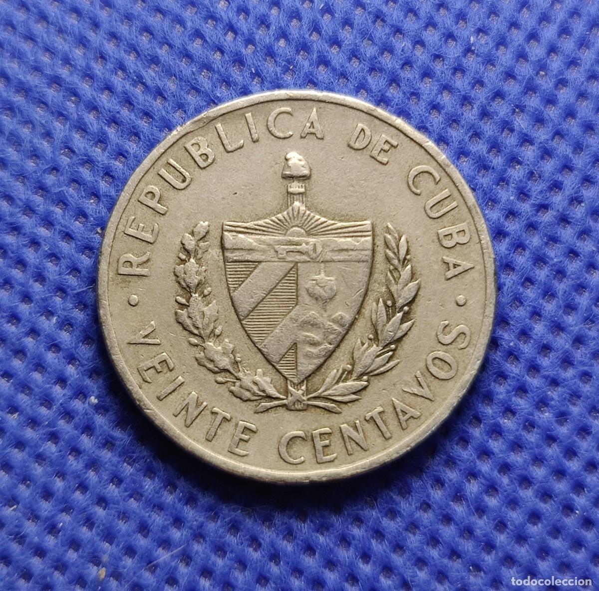 Monedas antiguas de Am&eacute;rica: Cuba 20 centavos 1962 - Foto 2