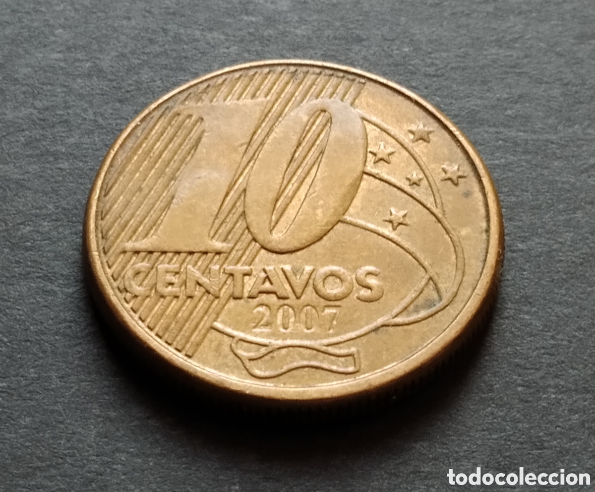 Monedas antiguas de Am&eacute;rica: MONEDA - BRASIL 10 CENTAVOS 2007 - Foto 3
