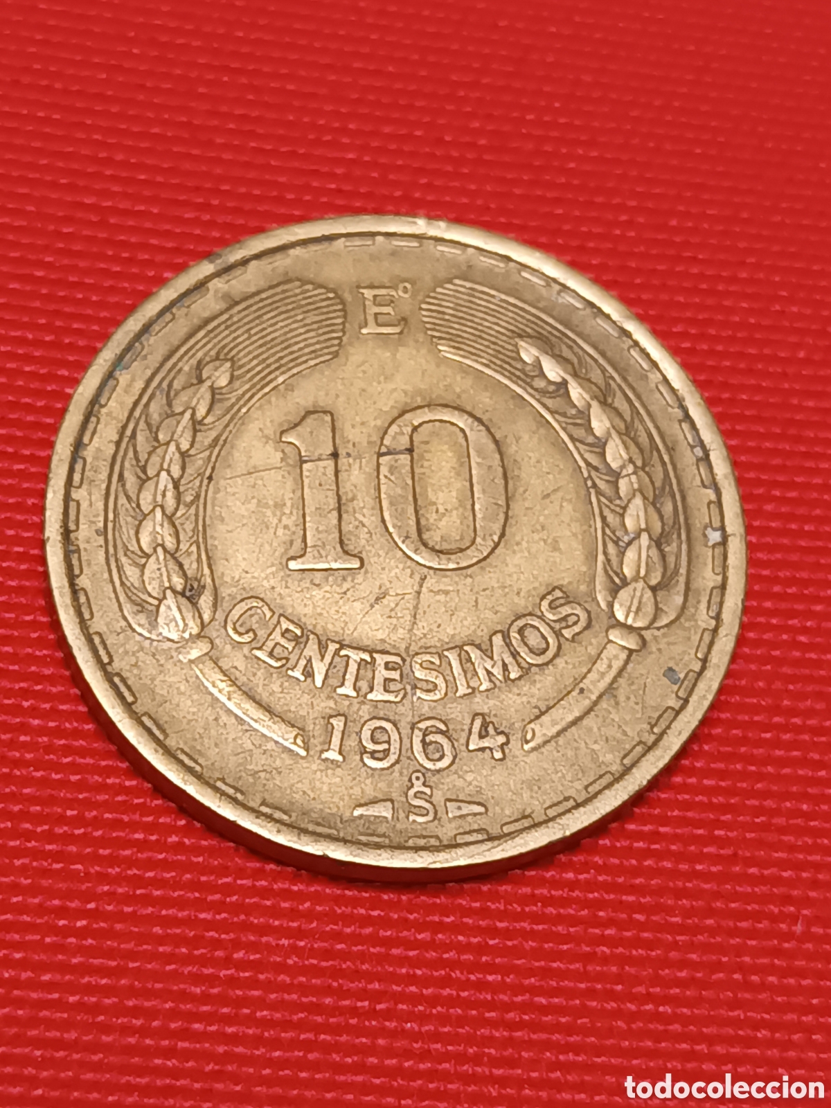 Monedas antiguas de Am&eacute;rica: CHILE, 10 CENTESIMOS DE 1964. - Foto 2
