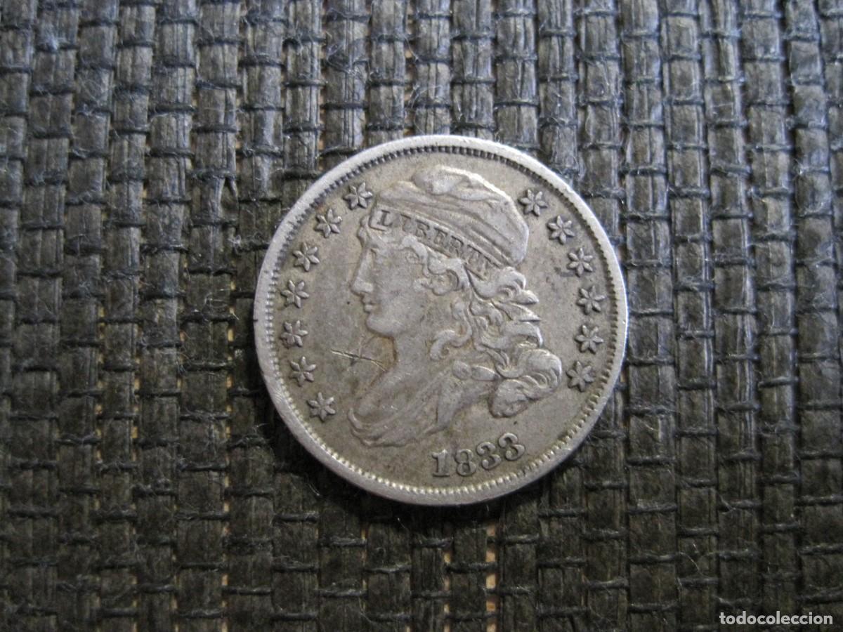 Monedas antiguas de Am&eacute;rica: ESCASOS 10 CENTAVOS 1833 - Foto 1