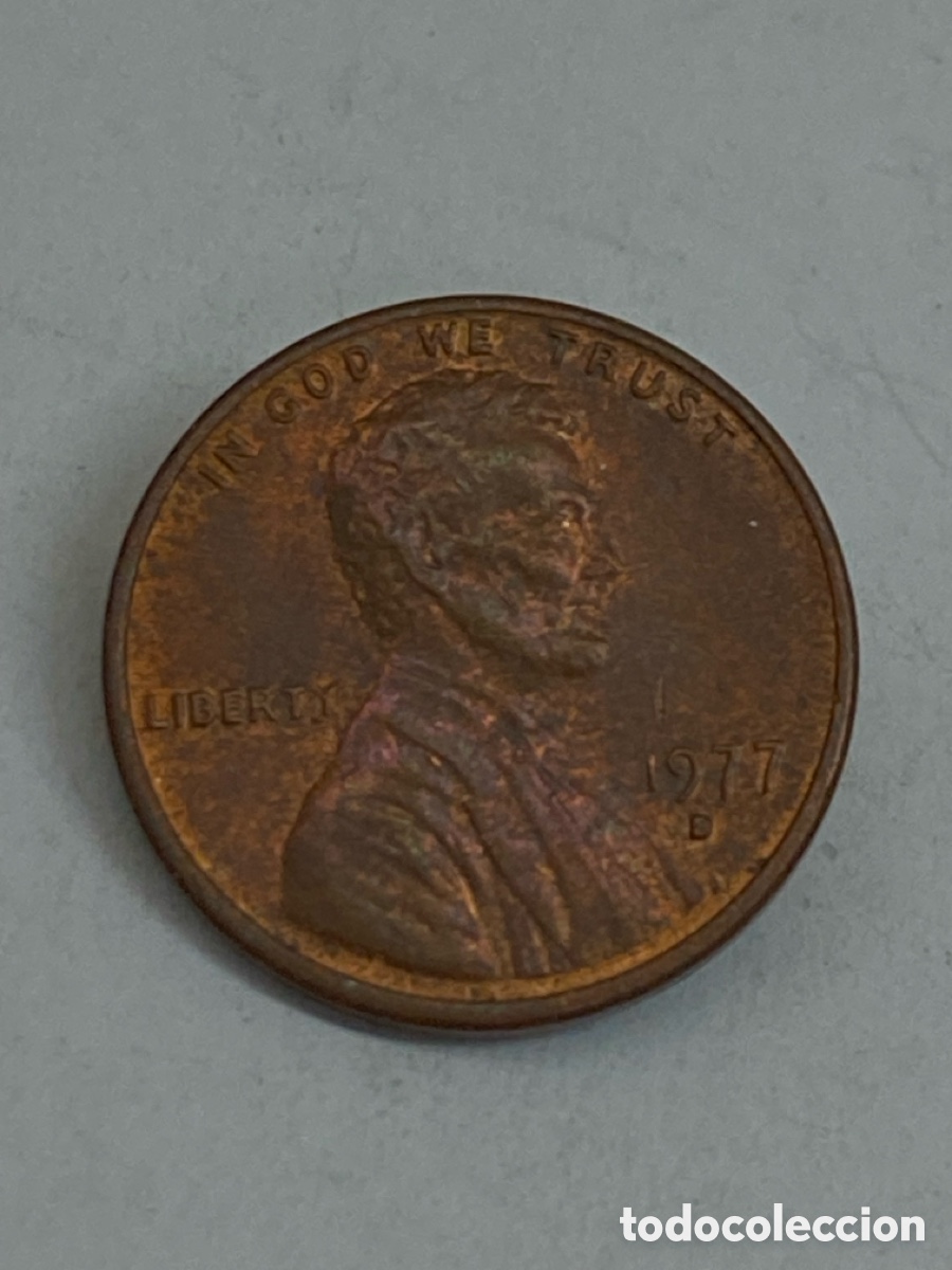 Monedas antiguas de Am&eacute;rica: Moneda One Cent 1977 Usa L47 - Foto 1