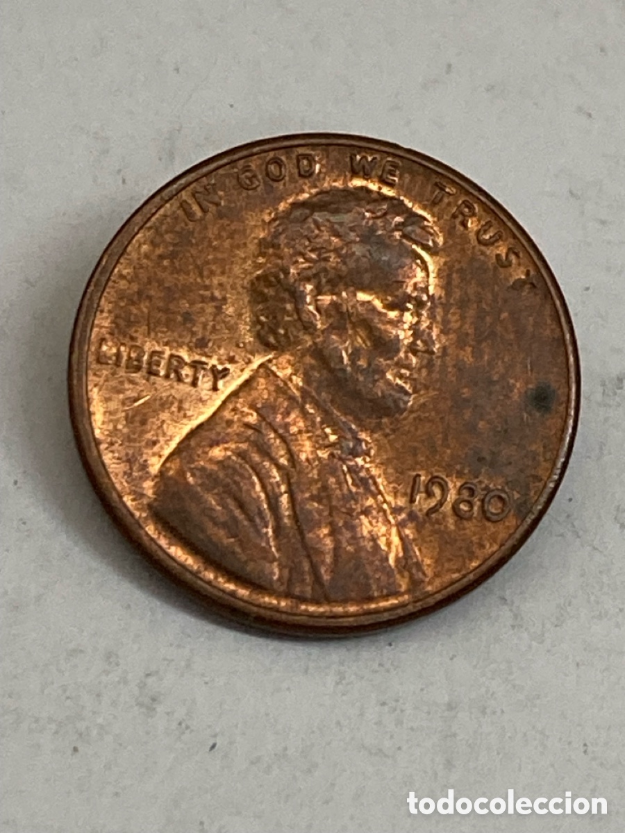 Monedas antiguas de Am&eacute;rica: Moneda One cent 1980 Usa L47 - Foto 1