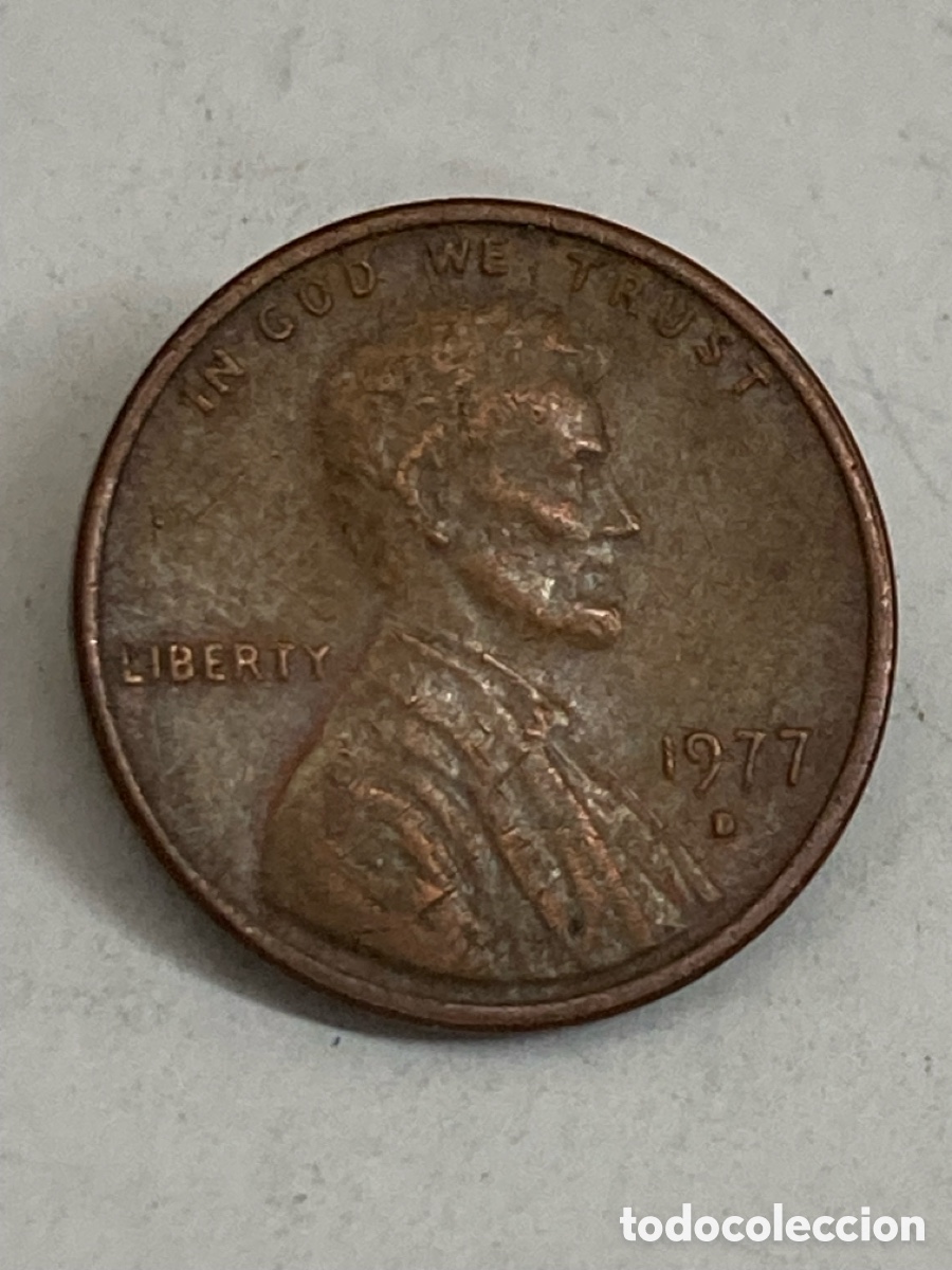 Monedas antiguas de Am&eacute;rica: Moneda One Cent 1977 Usa L47 - Foto 1