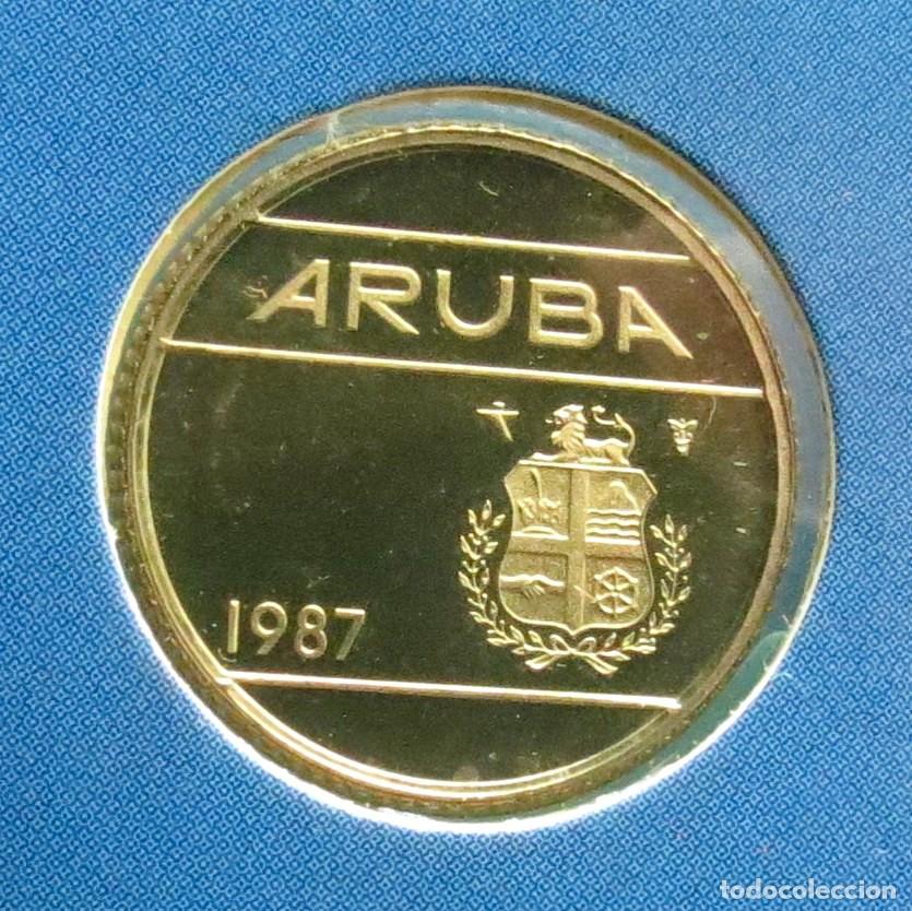 Monedas antiguas de Am&eacute;rica: Aruba 10 cents 1987 UNC - Foto 2