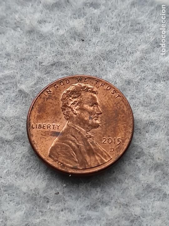 Monedas antiguas de Am&eacute;rica: USA. 1 C&eacute;ntimo. A&ntilde;o 2015 D. - Foto 2