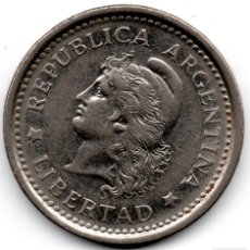 Monedas antiguas de América: MONEDA 1 UN PESO REPUBLICA ARGENTINA 1960 LIBERTAD