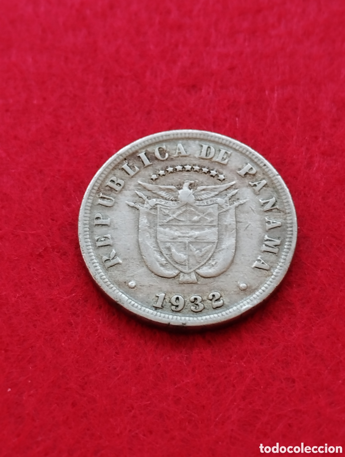 Monedas antiguas de Am&eacute;rica: 5 cent&eacute;simos 1932 Panam&aacute; Escasa - Foto 2