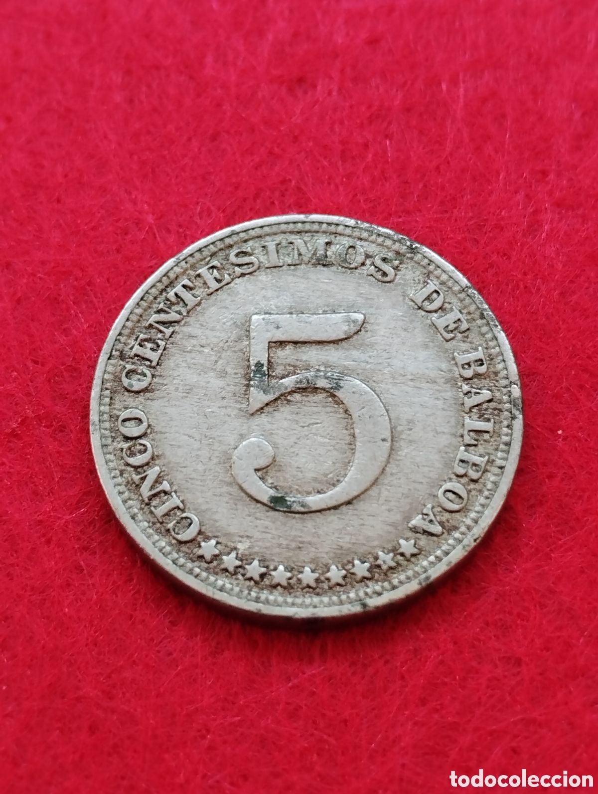 Monedas antiguas de Am&eacute;rica: 5 cent&eacute;simos 1932 Panam&aacute; Escasa - Foto 1