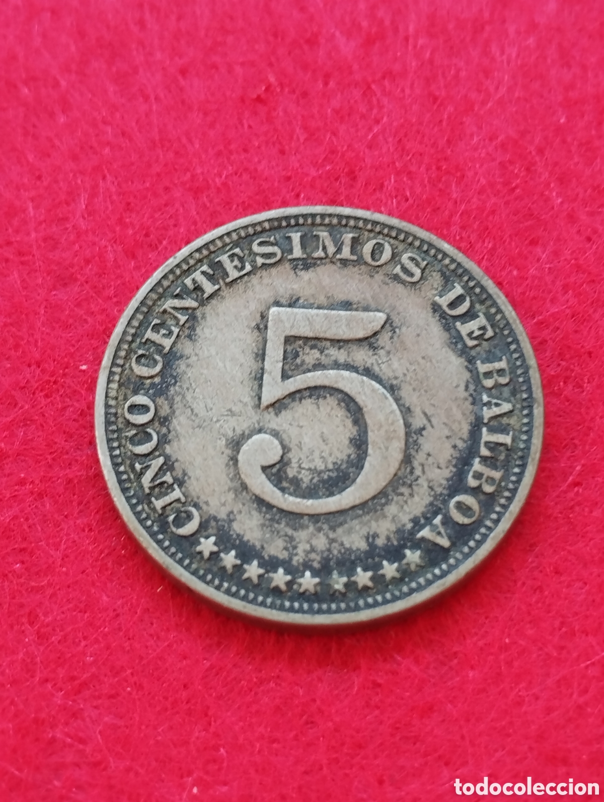 Monedas antiguas de Am&eacute;rica: 5 cent&eacute;simos 1932 Panam&aacute; Escasa - Foto 1
