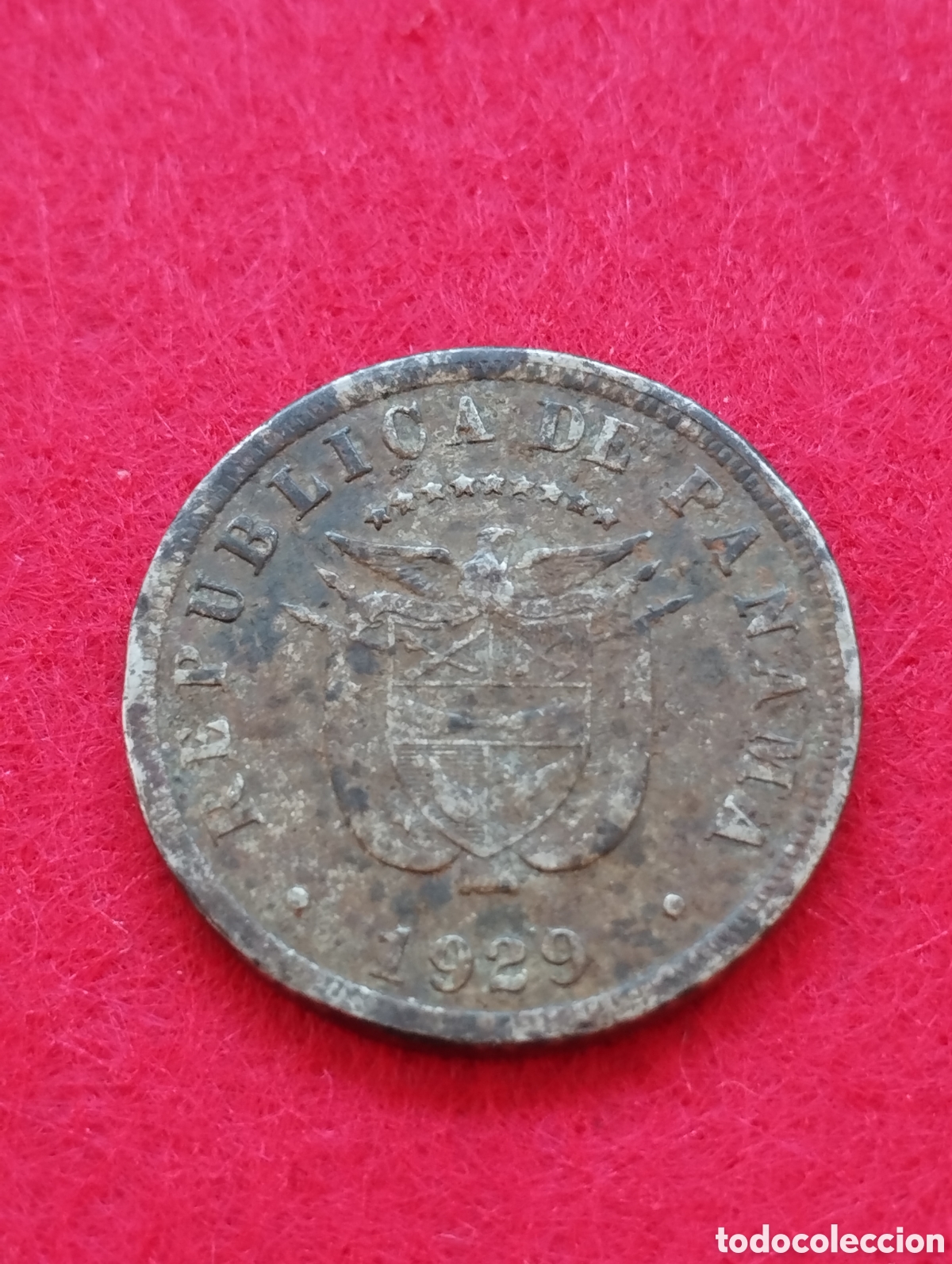 Monedas antiguas de Am&eacute;rica: 5 cent&eacute;simos 1929 Panam&aacute; Escasa - Foto 2