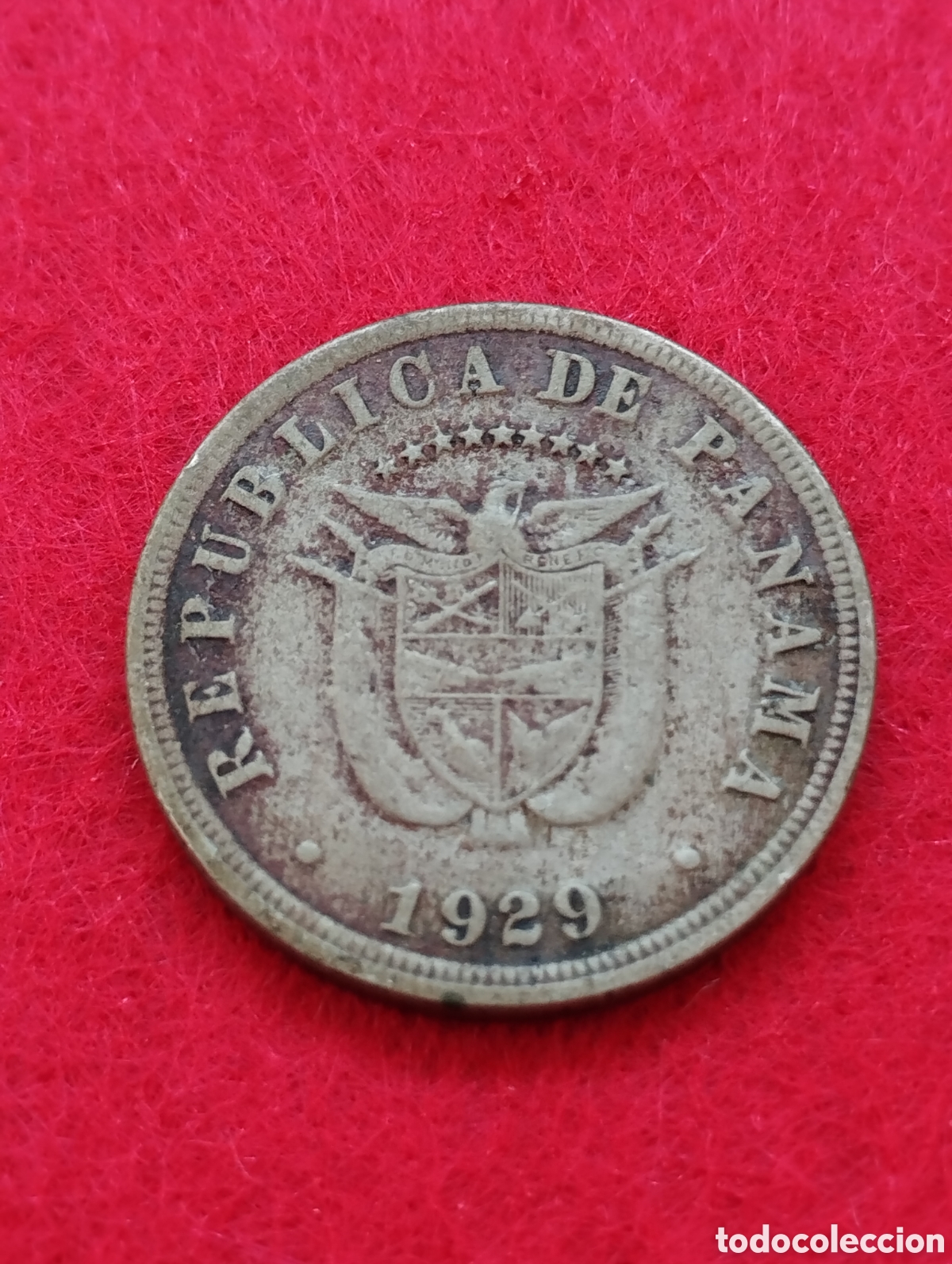 Monedas antiguas de Am&eacute;rica: 5 cent&eacute;simos 1929 Panam&aacute; Escasa - Foto 2