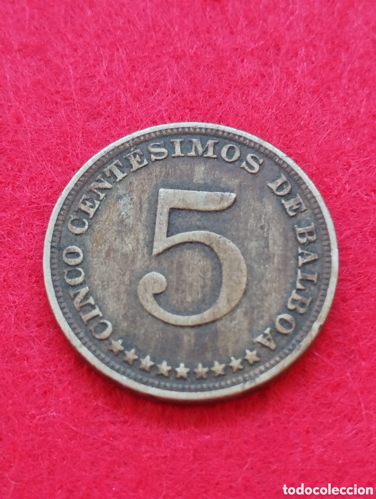 Monedas antiguas de Am&eacute;rica: 5 cent&eacute;simos 1929 Panam&aacute; Escasa - Foto 1