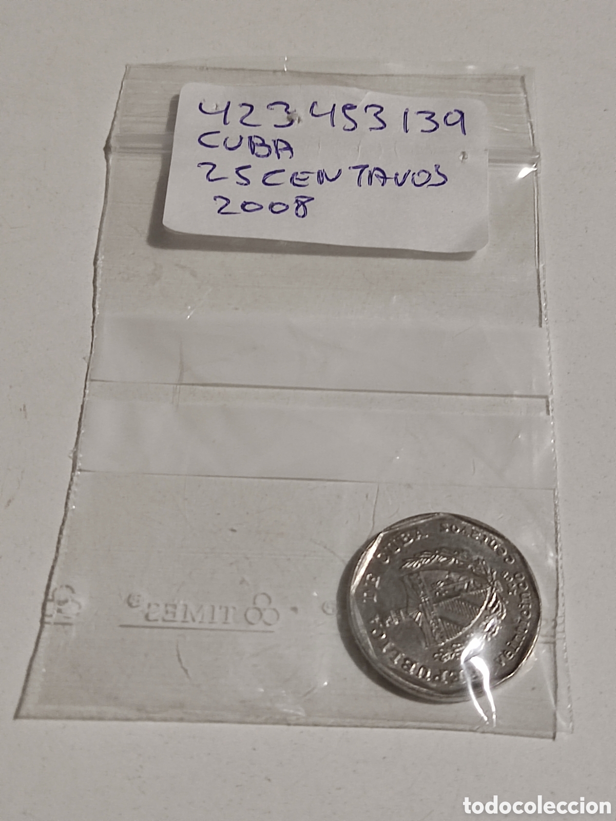Monedas antiguas de Am&eacute;rica: Moneda Cuba 25 centavos 2008 - Foto 3
