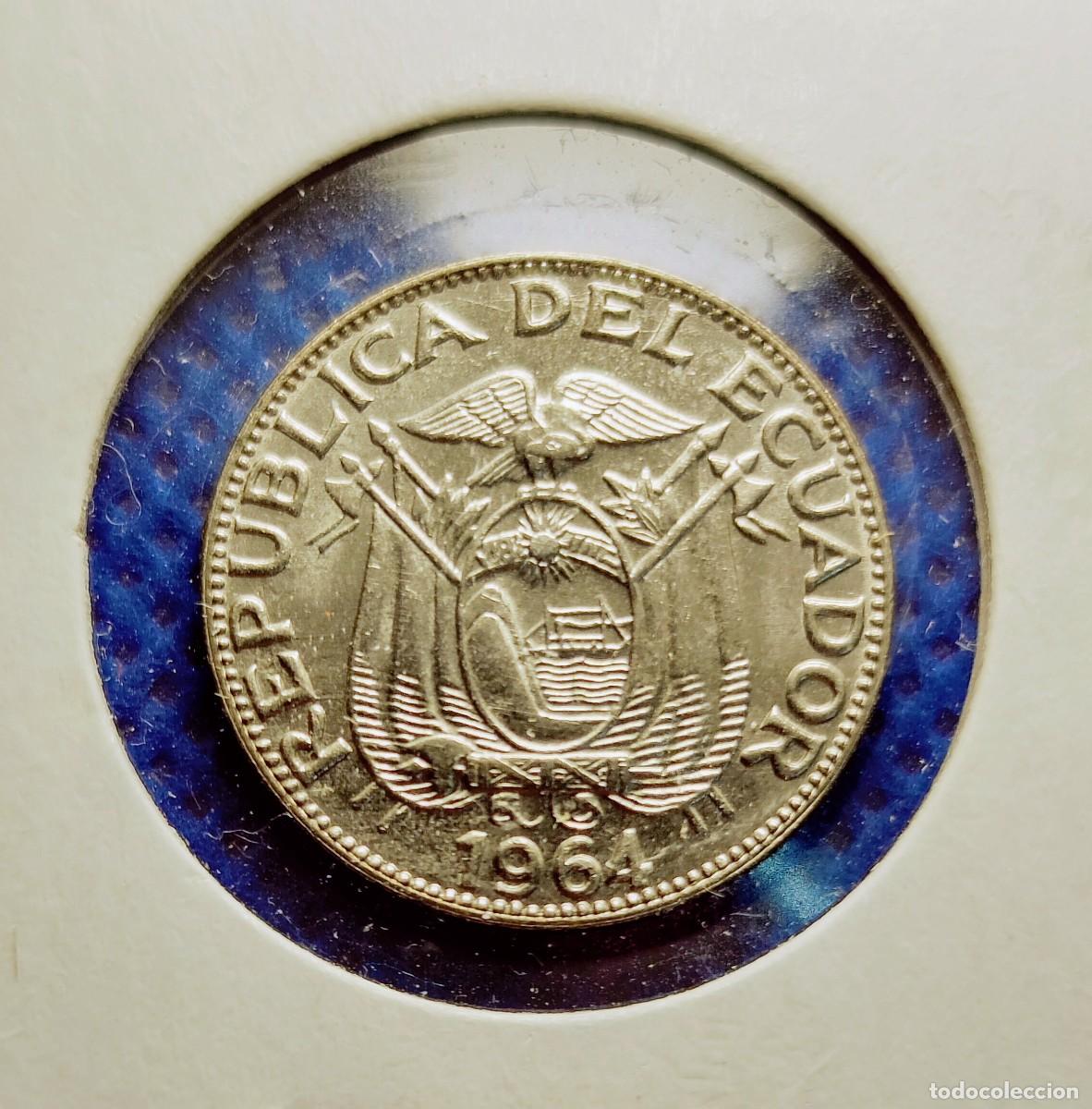 Monedas antiguas de Am&eacute;rica: Ecuador 10 centavos 1964 - Foto 2