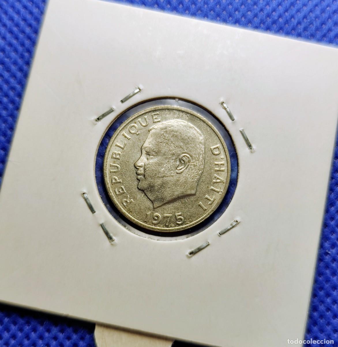 Monedas antiguas de Am&eacute;rica: Hait&iacute; 5 centimes c&eacute;ntimos 1975 - Foto 2