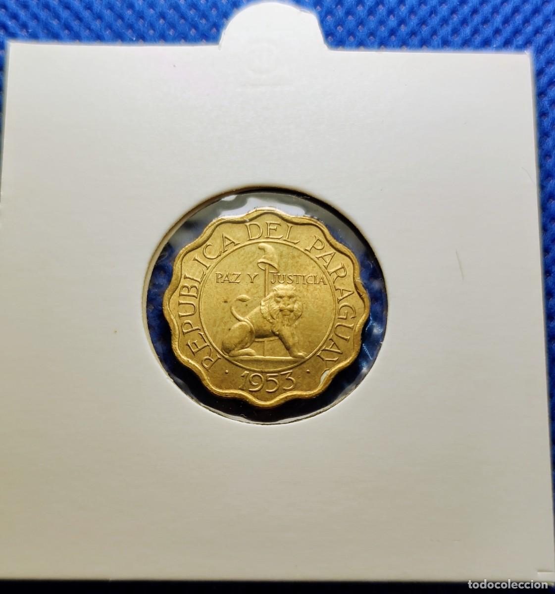 Monedas antiguas de Am&eacute;rica: Paraguay 10 c&eacute;ntimos 1953 - Foto 2