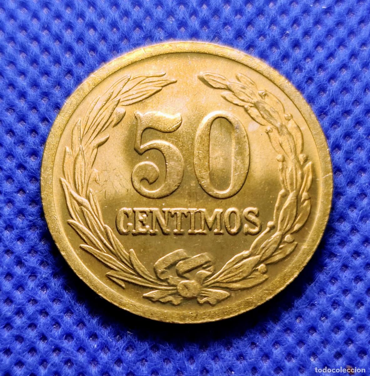 Monedas antiguas de Am&eacute;rica: Paraguay 50 c&eacute;ntimos 1944 - Foto 2
