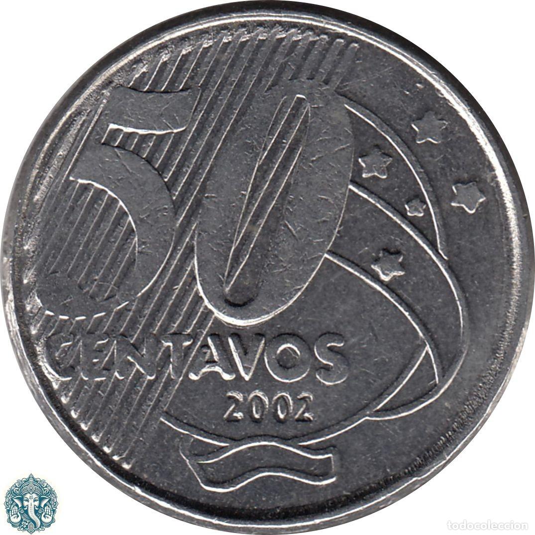 Monedas antiguas de Am&eacute;rica: BRASIL 50 Centavos 2002 KM#651a - Foto 2